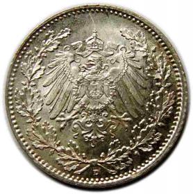 Picture 2 for: 1/2 marki 1918 Wilhelm II Hohenzollern Niemcy Monachium