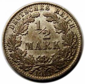 Picture for: 1/2 marki 1911 Wilhelm II Hohenzollern Niemcy Berlin