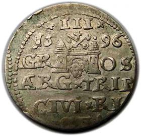 Picture 2 for: Trojak 1596 Zygmunt III Waza Ryga