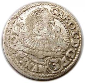 3 krajcary 1612 Karol II Księstwo Ziębicko  Oleśnickie Oleśnica