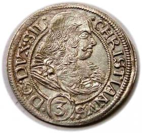 Picture for: 3 krajcary 1669 Chrystian Wołowski Księstwo Brzesko Legnicko Wołowskie Brzeg