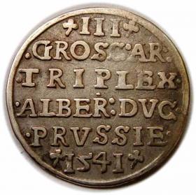 Picture 2 for: Trojak 1541 Albrecht Hohenzollern Księstwo Pruskie Królewiec