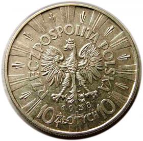 10 złotych 1938 Józef Piłsudski II RP