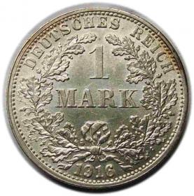 Picture for: 1 mark 1916 Wilhelm II Hohenzollern Prussia Stuttgart