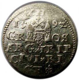 Picture 2 for: Trojak 1592 Zygmunt III Waza Ryga