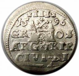 Picture 2 for: 3 groschen 1596 Sigismund III Vasa Riga