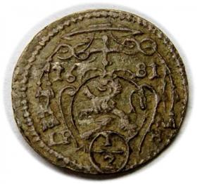 Picture for: 1/2 krajcary 1671 Fryderyk Heski Księstwo Nyskie Biskupów Wrocławskich Nysa