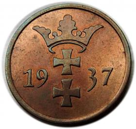 Picture 2 for: 2 fenigi 1937 Wolne Miasto Gdańsk Berlin