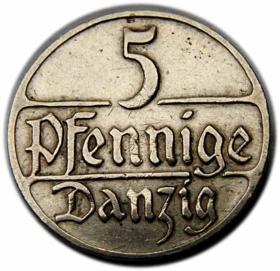Picture for: 5 fenigów 1923 Wolne Miasto Gdańsk Berlin