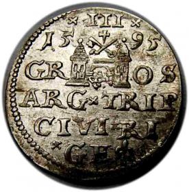 Picture 2 for: Trojak 1595 Zygmunt III Waza Ryga