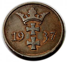 Picture 2 for: 2 fenigi 1937 Wolne Miasto Gdańsk Berlin