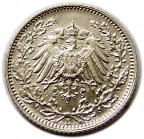 Picture 2 for: 1/2 marki 1918 Wilhelm II Hohenzollern Prusy Muldenhutten
