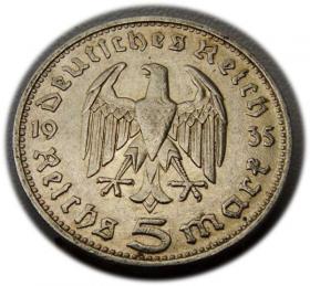 Picture 2 for: 5 marek 1935 Paul von Hindenburg / orzeł pruski Monachium