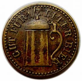 Picture for: Żeton na 1/2 litra piwa, Niemcy