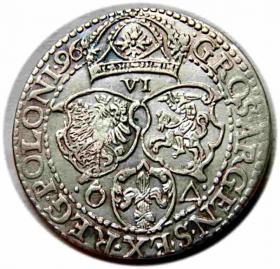 Picture 2 for:  6 groschen 1596 Sigismund III Vasa Malbork