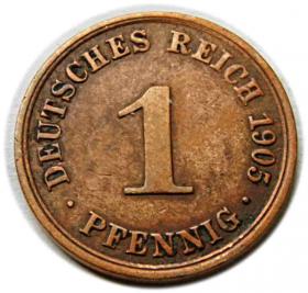 Picture for: 1 Pfennig 1905 Wilhelm II Hohenzollern Germany Berlin