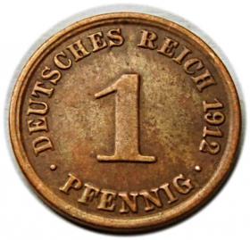 Picture for: 1 Pfennig 1912 Wilhelm II Hohenzollern Germany Berlin