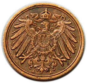 Picture 2 for: 1 Pfennig 1912 Wilhelm II Hohenzollern Germany Berlin