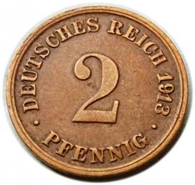 Picture for: 2 fenigi 1913 Wilhelm II Hohenzollern Niemcy Monachium