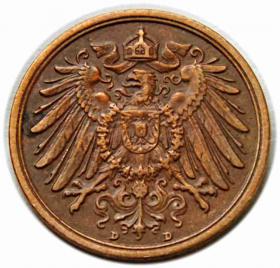 Picture 2 for: 2 fenigi 1913 Wilhelm II Hohenzollern Niemcy Monachium