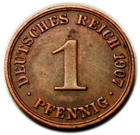 Picture for: 1 fenig 1907 Wilhelm II Hohenzollern Niemcy Berlin