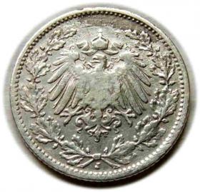 Picture 2 for: 1/2 marki 1905 Wilhelm II Hohenzollern Niemcy Hamburg