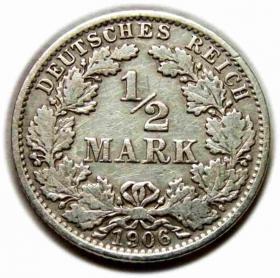 Picture for: 1/2 marki 1906 Wilhelm II Hohenzollern Niemcy Berlin