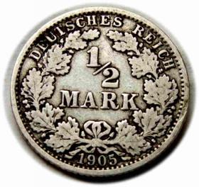 Picture for: 1/2 marki 1905 Wilhelm II Hohenzollern Niemcy Berlin