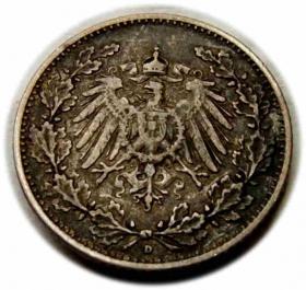 1/2 marki 1907 Wilhelm II Hohenzollern Niemcy Monachium