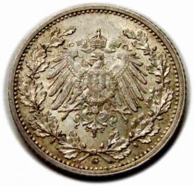 Picture 2 for: 1/2 marki 1911 Wilhelm II Hohenzollern Niemcy Karlsruhe