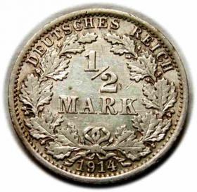Picture for: 1/2 mark 1914 Wilhelm Germany Berlin