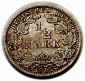 Picture for: 1/2 mark 1915 Wilhelm Germany Berlin