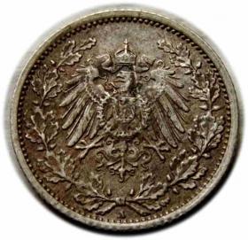 Picture 2 for: 1/2 marki 1918 Wilhelm II Hohenzollern Niemcy Berlin