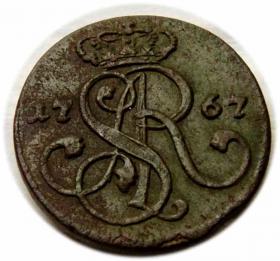 Picture 2 for: Grosz 1767 Stanisław August Poniatowski Kraków