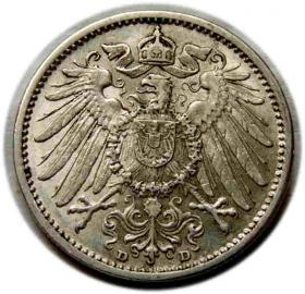 Picture for: 1 marka 1909 Wilhelm II Hohenzollern Niemcy Monachium