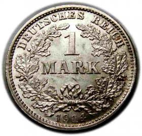 Picture 2 for: 1 marka 1914 Wilhelm II Hohenzollern Niemcy Monachium