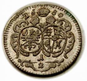 Picture for: 1/2 krajcara 1680 Krystian Ulryk Wirtemberski Księstwo Oleśnickie Oleśnica