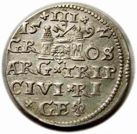 Picture 2 for: Trojak 1592 Zygmunt III Waza Ryga