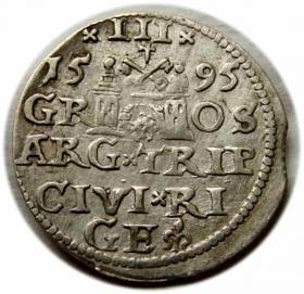 Picture 2 for: Trojak 1595 Zygmunt III Waza Ryga