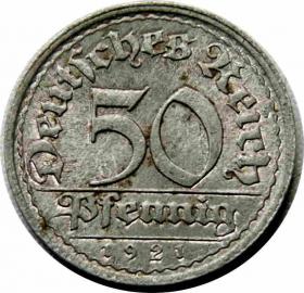 Picture for: 50 pfennig fenigów 1921 Niemcy