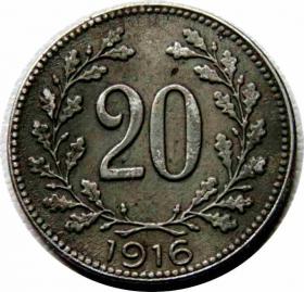 Picture for: 20 halerzy 1916 AustroWęgry