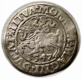 Picture for: Półgrosz 1547 Zygmunt II August Wilno