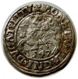 Picture for: Półgrosz 1547 Zygmunt II August Wilno