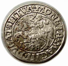 Picture for: Półgrosz 1548 Zygmunt II August Wilno