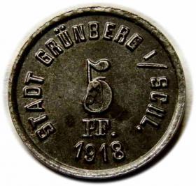 Picture 2 for: 5 fenigów 1918 Zielona Góra / Grunberg