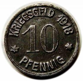 10 pfennig 1918 Wodzislaw Slaski Loslau
