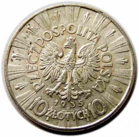 Picture 2 for: 10 złotych 1935 Józef Piłsudski Warszawa