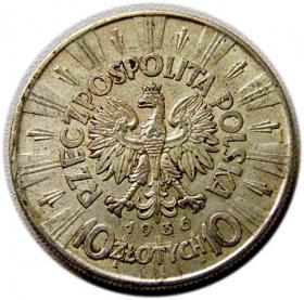 Picture 2 for: 10 złotych 1936 Józef Piłsudski Warszawa