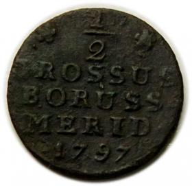 Picture for: Half groschen 1797 Frederick William II of Prussia South Prussia Wroclaw