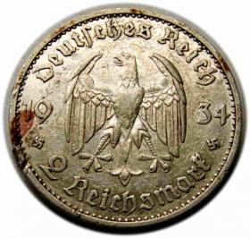 Picture 2 for: 2 marki 1934 Kościół w Poczdamie Niemcy Karlsruhe